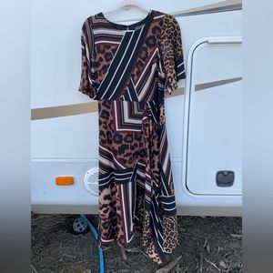 Luxology multi-print dress